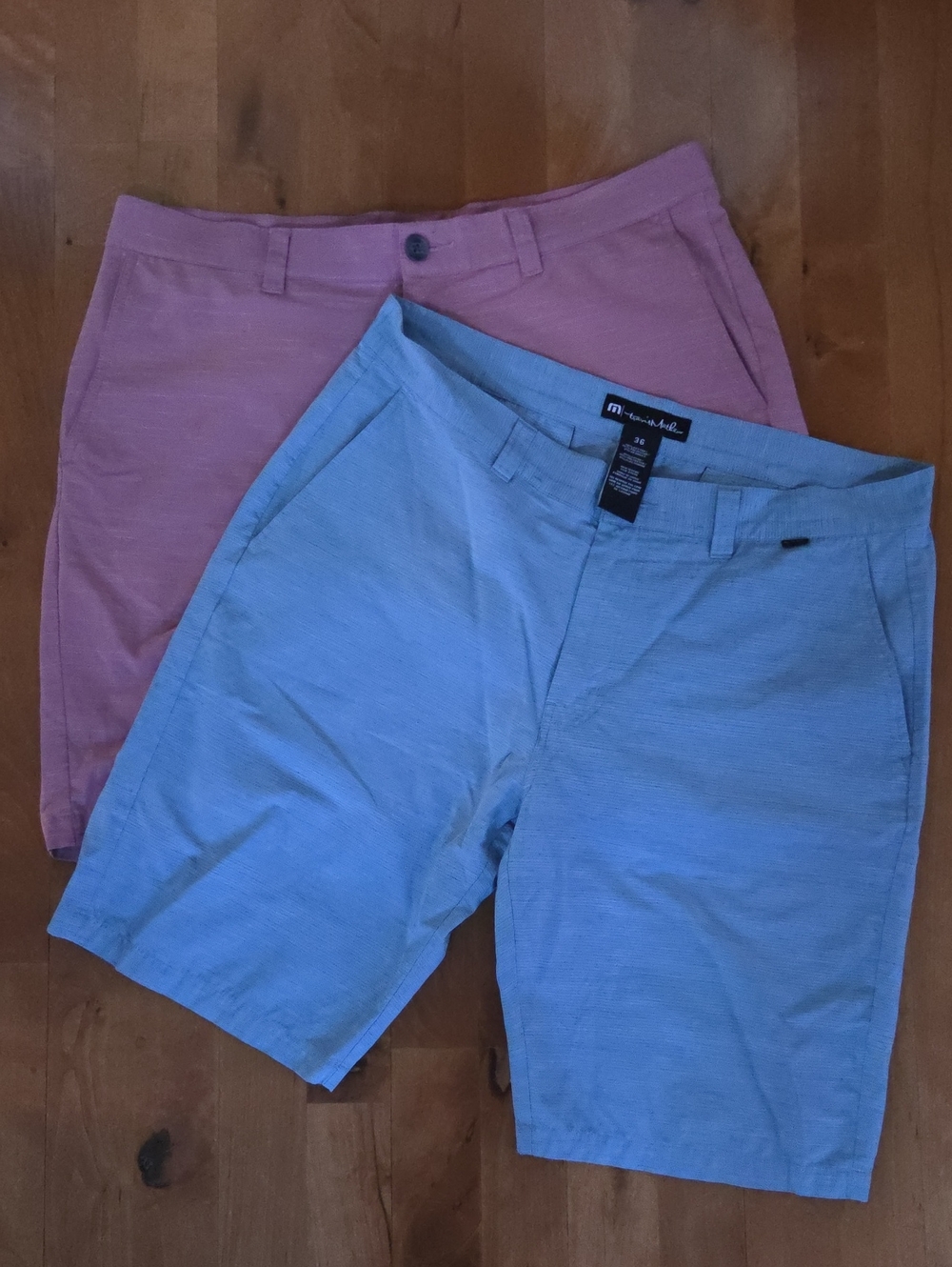 Travis Mathew On A Boat Shorts Pink & Blue Men's 36